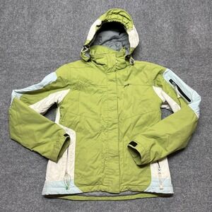 Orage Vibe Jacket Womens Medium Green Hooded Insulated Ski Snow Pockets Warm